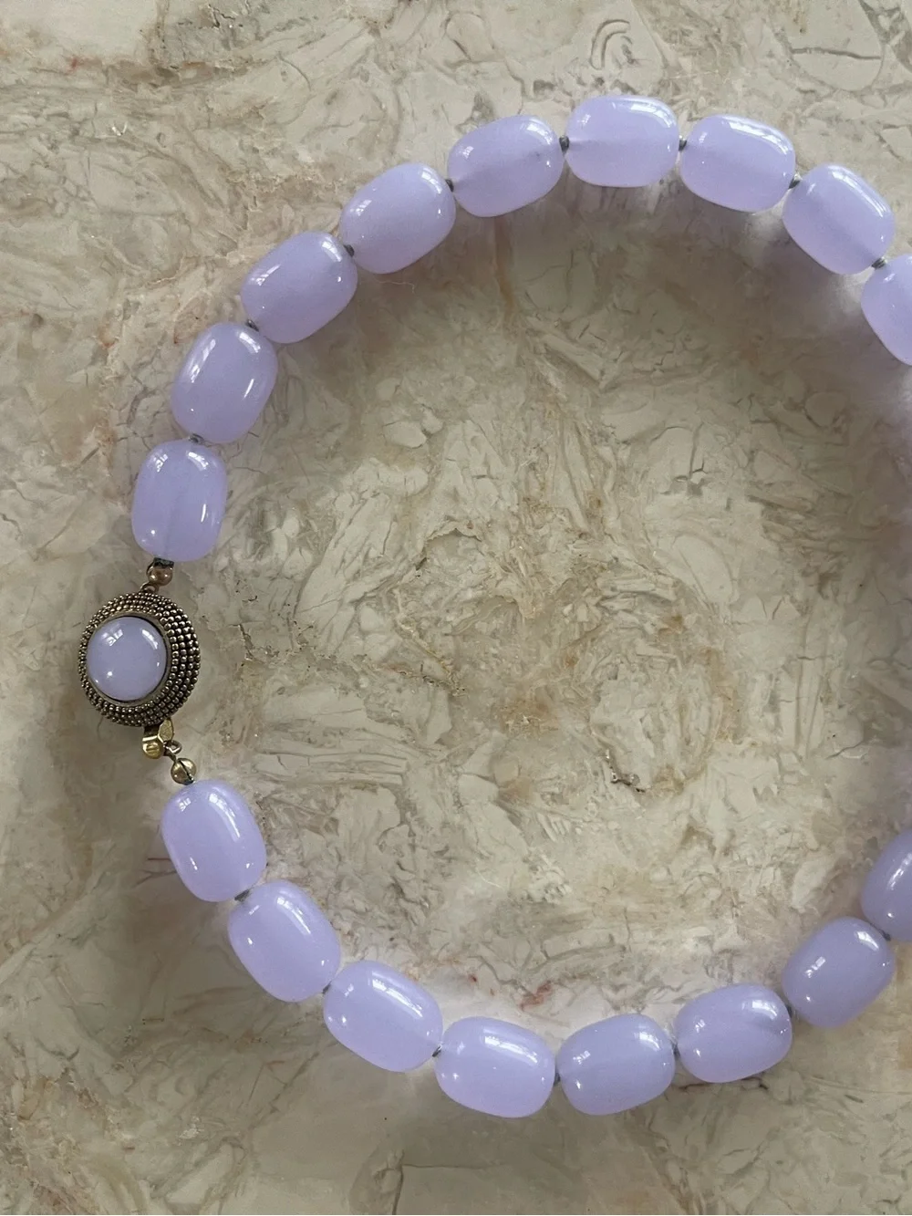 Ralph Lauren RLL Lavender Jade Bead Choker Necklace
